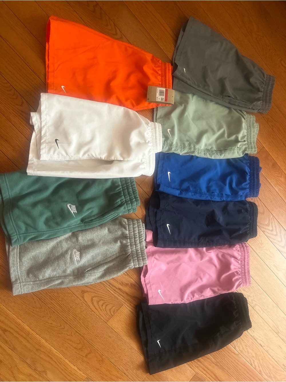 10 Pair Nike Kids' Dri Fit Shorts plus two pair Multiple Colors. L . EUC